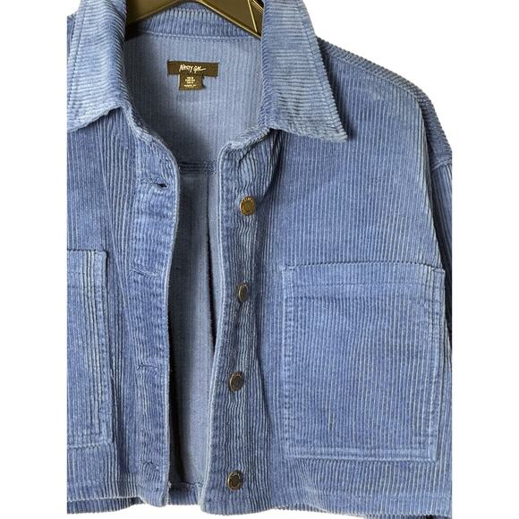 EUC Nasty Gal Royal‎ CobBlue Corduroy Cropped Jacket - Picture 9 of 16